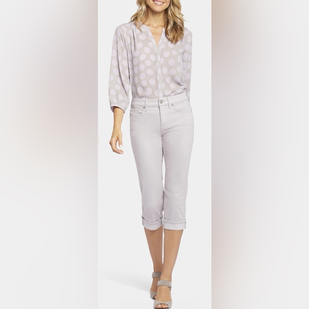 Light Gray Women's Capri Jeans